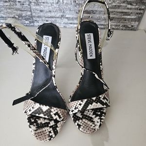 Steve madden Rissa Snakeskin Heeled sandal